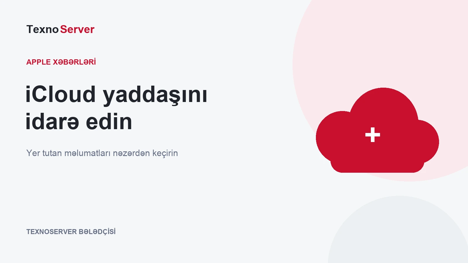 iCloud yaddaşını idarə edin — TexnoServer